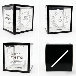50 sets of commemorative card packages, suitable for life memory collection, commemorative cards, guest card boxes, graduations, weddings, birthdays, Anniversary celebrations, and retirement albums (black)-Party Box
