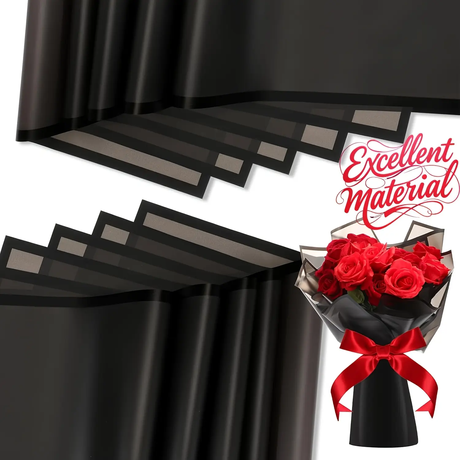 20PCS Glossy Edge Valentine's Day Wrapping Paper (22.8x22.8") - Florist Supplies for Flower Bouquets, Anniversary Gifts, DIY Boxes, Office Stationery Wrappingpaper