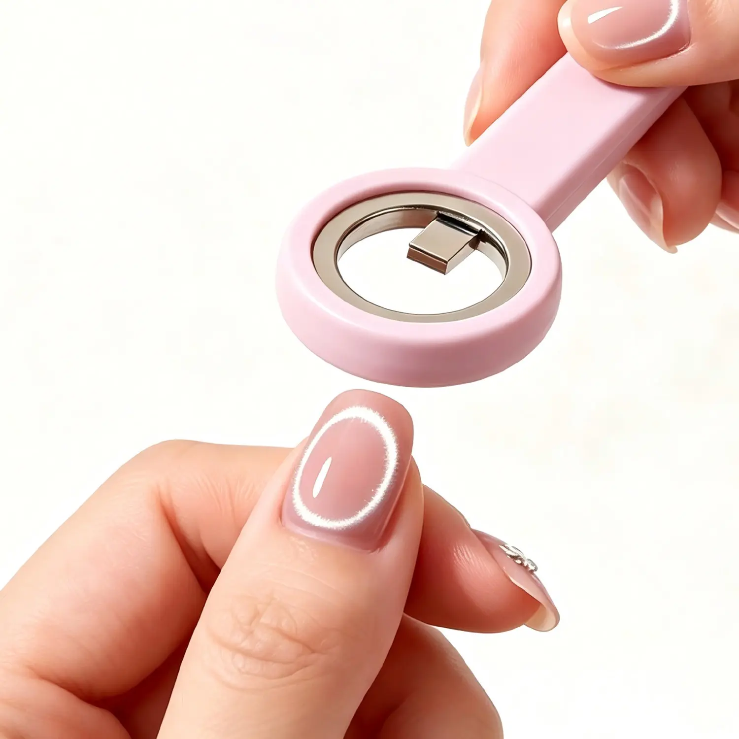 Handheld Hollow Cat Eye Magnet, Ring Design Nail Art Magnetic Wand with Comfort Grip, Fast & Even Cat Eye Effect for All Cat Eye Polishes, Home & Salon, Nail Art Equipment, Nail Art Tools