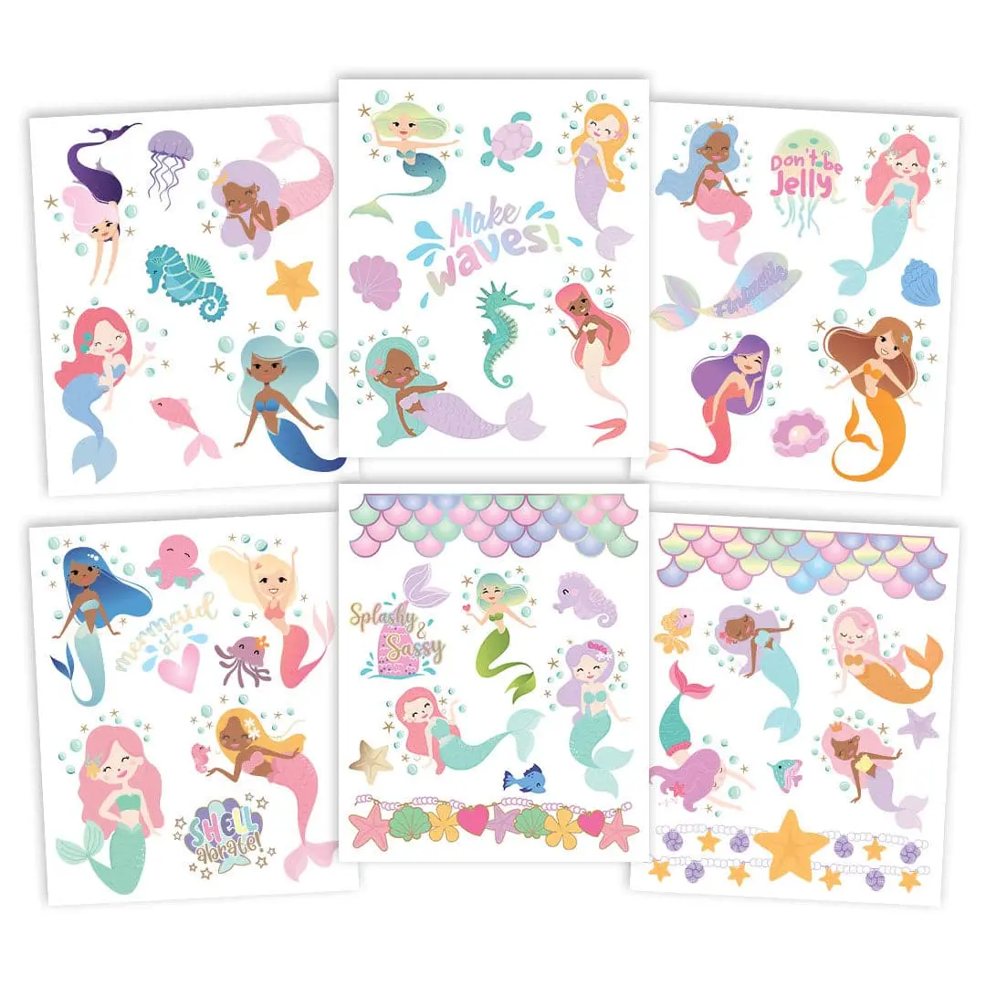 Glitter Mermaid Glitter Temporary Tattoos