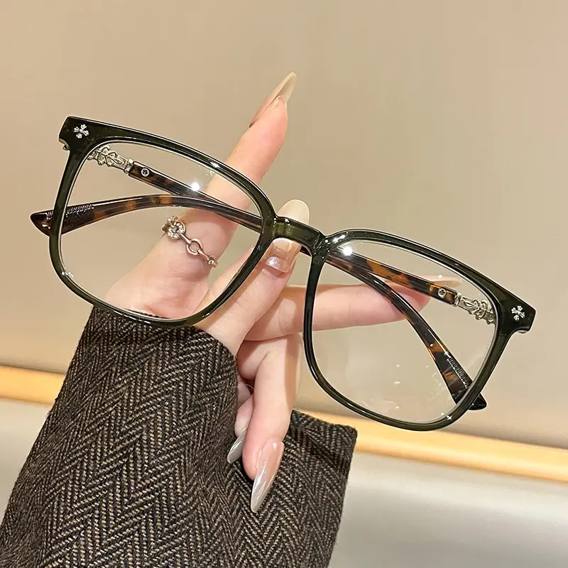 Rectangular oversized blue light reading glasses, computer reading/gaming/mobile phone glasses, anti-glare/UV400/eye fatigue, large frames, the best choice for reading books, mobile phones, office work and gifts, Rectangular Eyeglasses