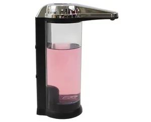 Automatic Touchless Soap Dispenser, 500ml Battery Operated Dish Soap Dispenser with Dispensing Volume Control, Ideal Soap Dispenser for Kitchen Sink, Hand Soap Dispenser, Bathroom, Chrome Adjustable Electronic Pump