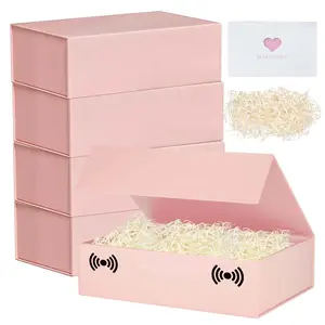 Collapsible Gift Box with Lid, 9.5x7.1x4.3 Inch, Collapsible Design, Perfect for Presents & Proposals, Includes Greeting Card, Ideal Birthday Gift