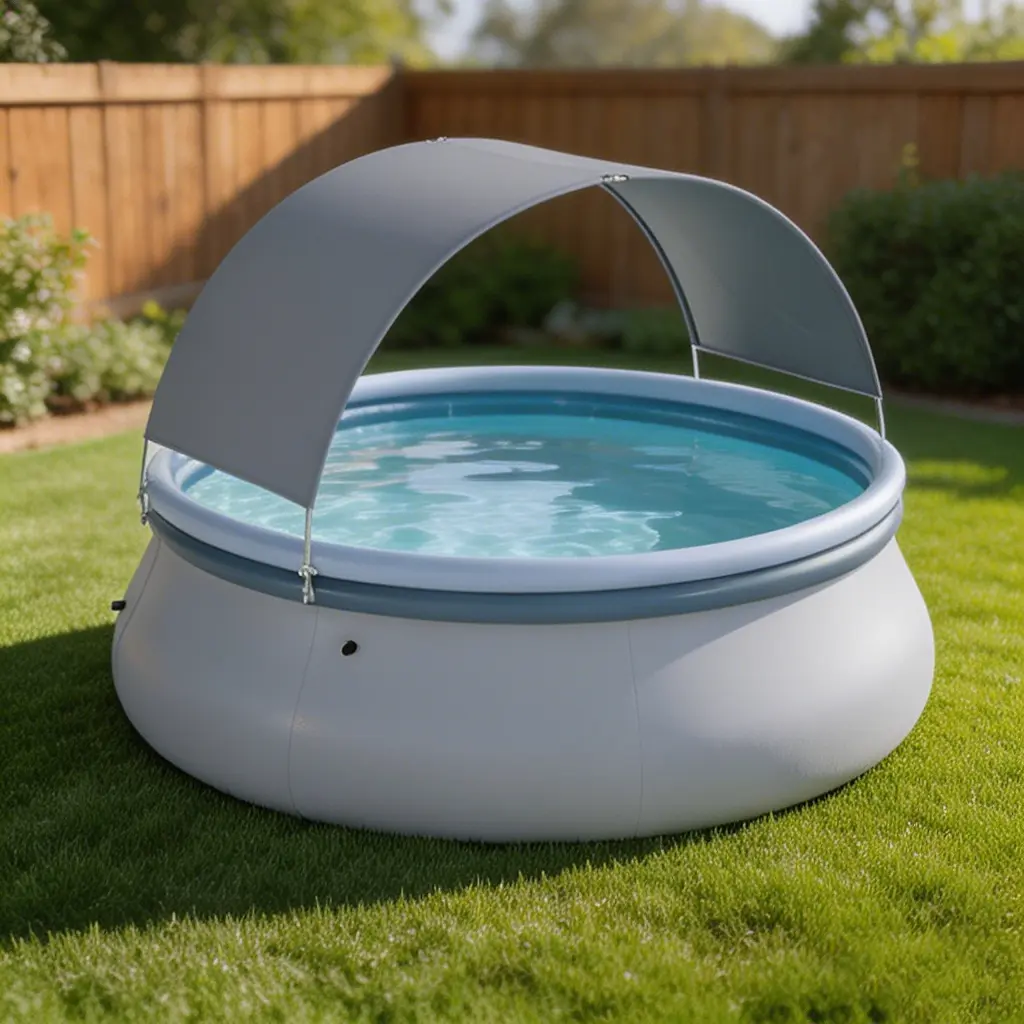 Summerwins Multi Purpose Giant Family Inflatable Swimming Pool - 2 Optional Sizes, SPF50+ Sunshade Canopy, Quick Inflate, 475 gal, for Backyard Parties, Kids Outdoor Play, Multi Purpose Inflatable, Pools For Backyard, Inflatable Kiddie Pool