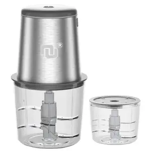 Portable Cordless Electric Food Processor/Mini Food Chopper Rechargeable 0.3L/0.6L 2 Glass Containers Included