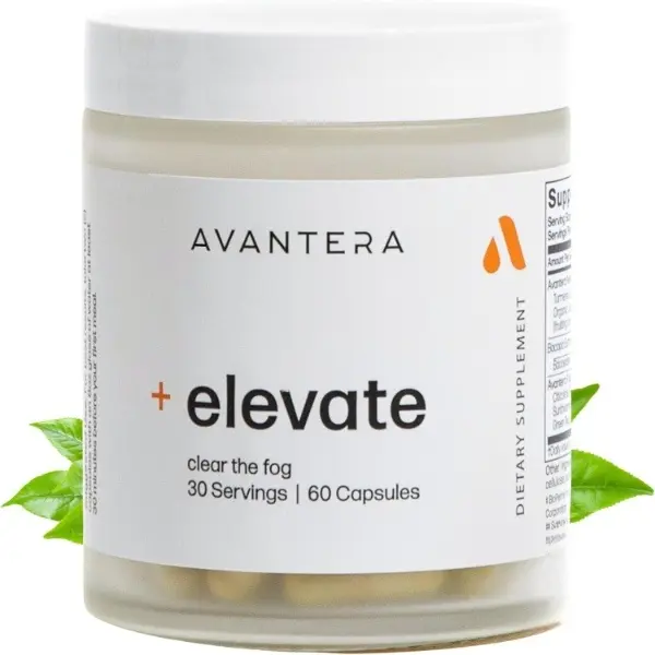 Elevate Premium Nootropic Supplement - Beat Brain Fog - Best Focus & Memory Support - Energy Pills for Women & Men - 60 Count Capsules