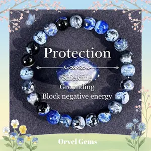 Blue Fire Agate Bracelet for Clarity & Focus - Handmade Healing Crystal for Protection & Memory, Gift for Her/Him, Student Gift, Perfect for Daily Wear, Meditation