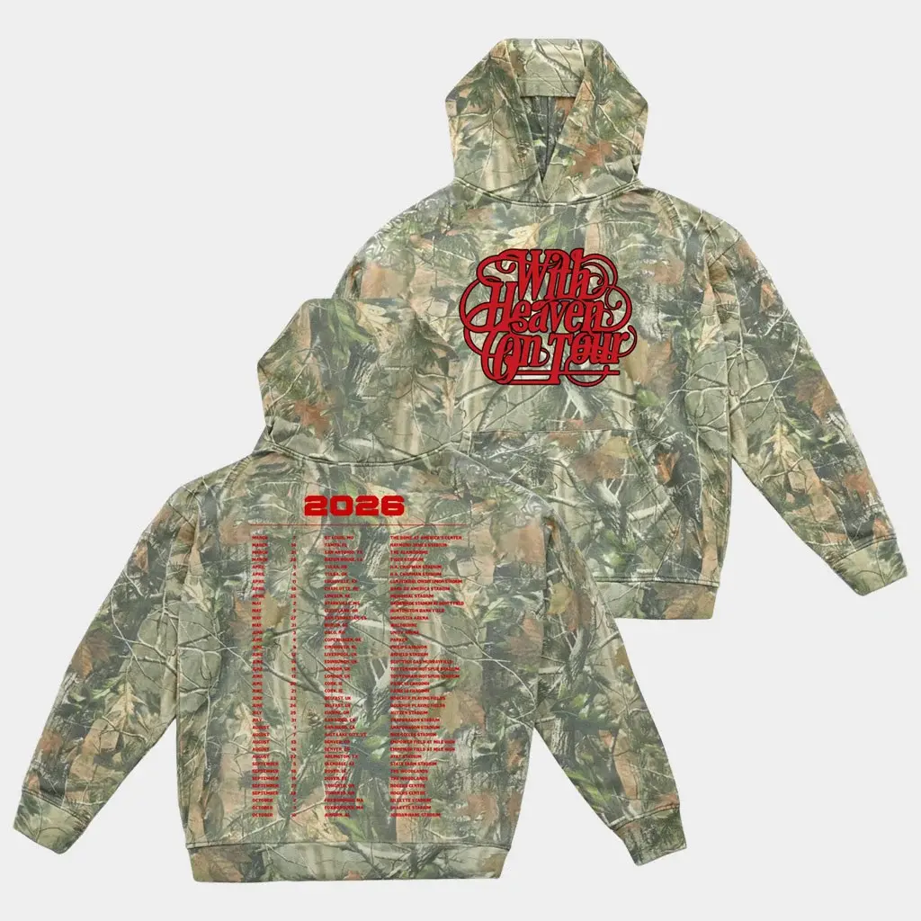 With Heaven.. On Top Camo Hoodie\Tour Merch Music Fan Gifts - Hoodie HG
