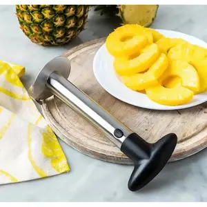 Fast Cutting Machine Stainless Steel Pineapple Corer & Slicer – Effortlessly Peel & Core Pineapple with Ergonomic Handle