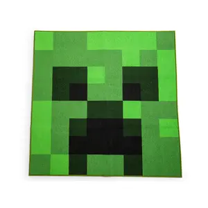 Minecraft Green Creeper Square Area Rug | 52 Inches