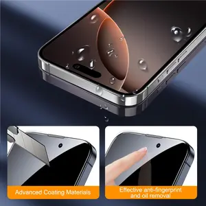 3 Pack Screen Protector for iPhone 16 Pro Max with 3 Pack Camera Lens Tempered Glass Protector, 6.9 Inch HD Clear Glass Film 9H Hardness Full Coverage, Scratch Resistent, No Air Bubbles