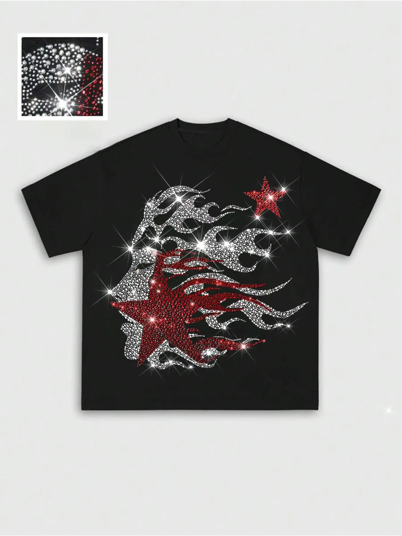 chrome hearts rhinestone shirt - TikTok Shop