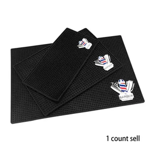 Barber Tool Mat, 1 Count Barber Station Mat, Non-slip Elastic Countertop Protective Pad, Hair Styling Accessories, Salon Supplies for Barber Shop, Salon Workstation, Sink Mat