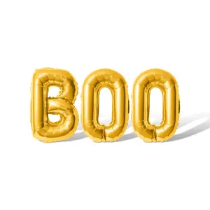 Letter Balloons - BOO 16" Inch Alphabet Letters Foil Mylar Balloon Halloween Party Banner