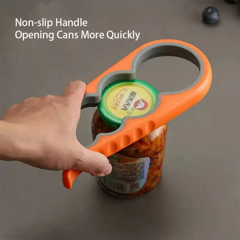 Multi-Functional 4-in-1 Plastic Jar Opener with Non-Slip Grip Manual Bottle Cap Remover for Home Kitchen Use Ergonomic Design & Durable Construction - Utensils