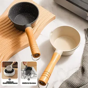 Mini Nonstick Egg Frying Pan with Long Handle, Mini Frying Pan, Hot Oil Small Pot, Sauce Pot, Saucepan for Outdoor Cooking. Ideal for Heating Oil & Making Sauces. Cookware - Cooking Pan for Breakfast, Eggs, Coffee, Kitchen Essential
