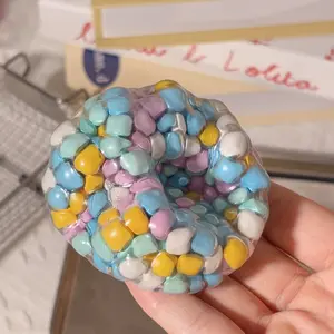 Handmade TPR Xylitol ASMR Ball Toy Suitable for Parties - Explosive Beads Sensory Fidget Toy with TPR Material & Xylitol Content, for Eid Al-Fitr, Carnival, Easter for Gatherings, Holiday Games (No Revision Request)