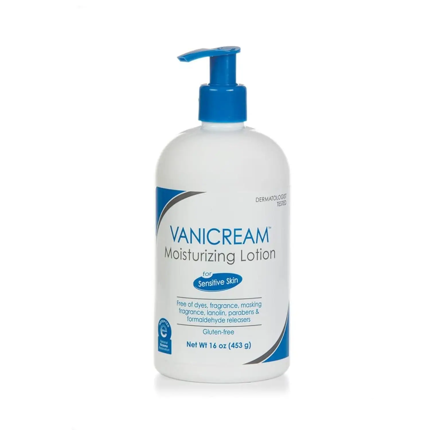 Vanicream Moisturizing Lotion, Body and Face Moisturizer with Pump, 16 Oz, Formulated without Common Irritants for Sensitive Skin, Lightweight & Non-Greasy, Restore Moisture & Soothe Irritated Skin