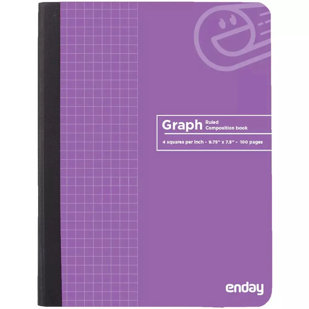 Enday Quad-Ruled Composition Notebook - 100 Sheets