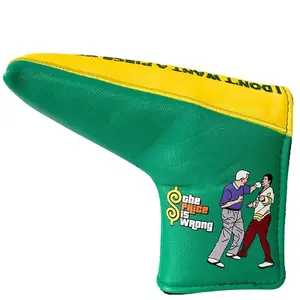 Funny Cartoon Pattern Golf Putter Headcover, Durable Golf Putter Headcover, Golf Accessories for Golfers, Fits Most of Blade Putters