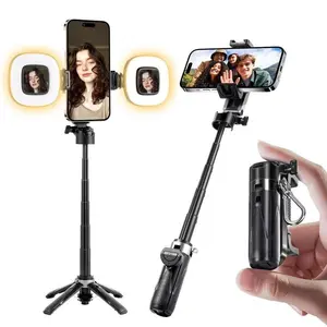 Multifunctional Smartphone Selfie Stick with Wireless Remote, Extendable Tripod, USB Rechargeable, Portable Compact Handheld Photography Gadget, Selfie Accessories