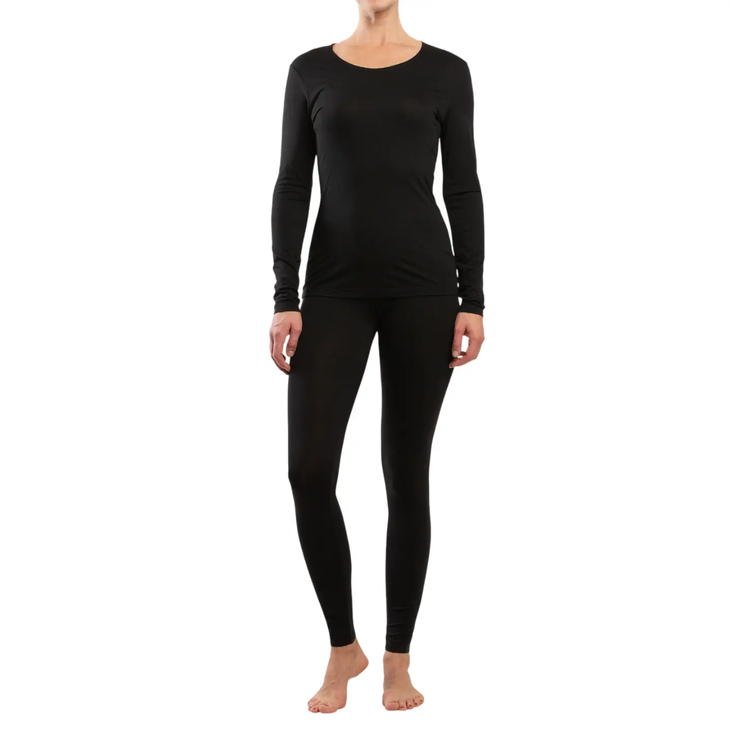 Women’s Thermal Underwear 2 Piece Set S-XL Top & Bottom Heat Thermal Set Regular Plus Size Lightweight Stretch Comfort Heat Retention Anti Odor Quick Dry Base Layer Winter Underlaying