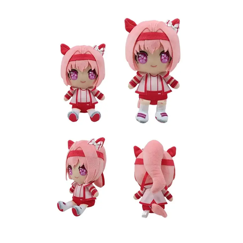 Umamusume Pretty Derby Haru Urara Plush Doll, Cute Pink Horse Girl Anime Stuffed Toy, Q‑Version Chibi Collectible Gift