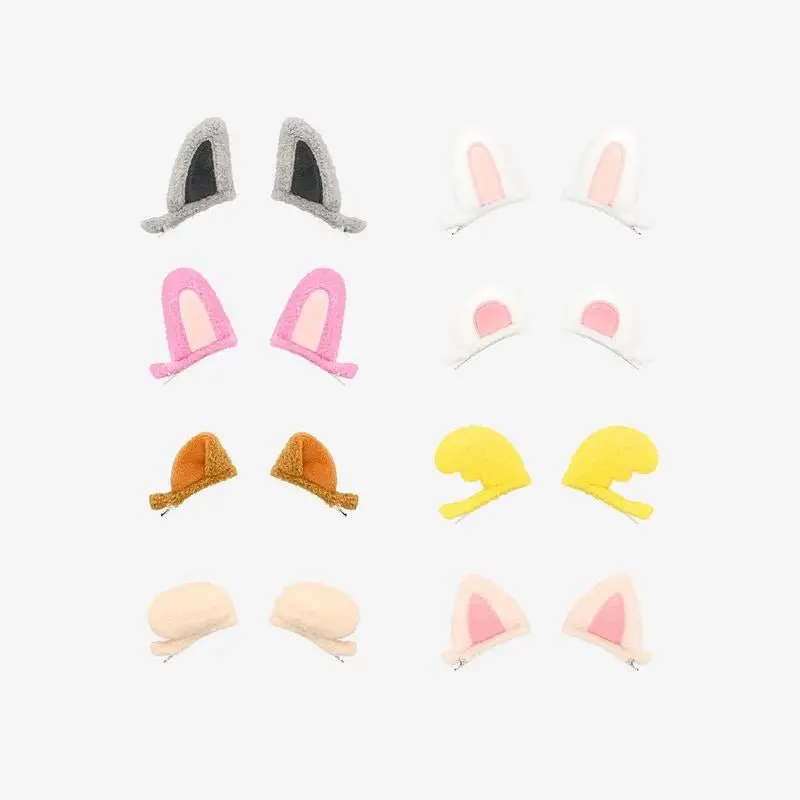 Stray Kids SKZOO Plush Hair Pin 2pc Set 6th Fanmeeting Official Wolf Chan Leebit Hair Clips