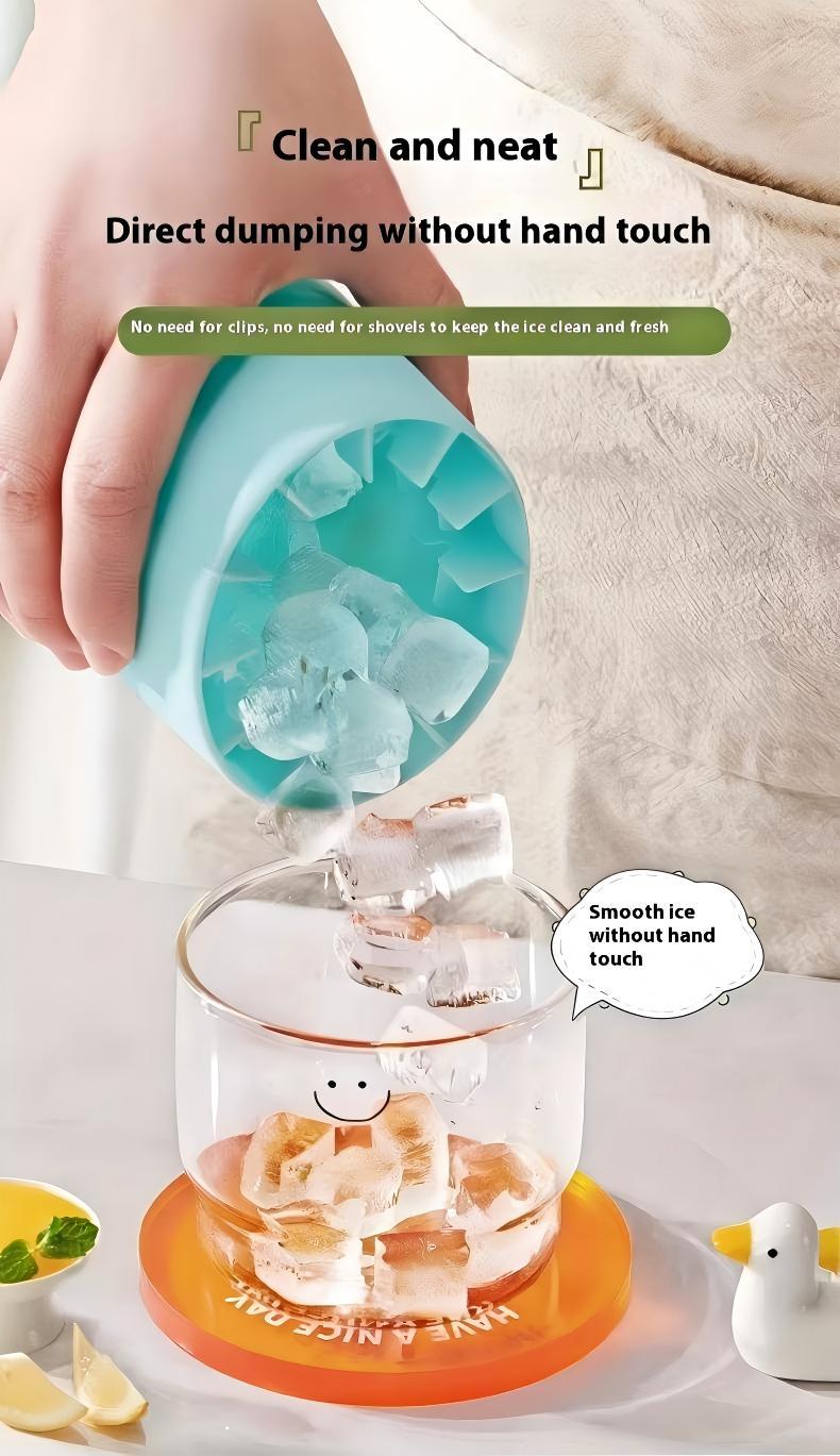 Quick Freezing Silicone Ice Cube Mold, Flexible Reusable Ice Tray for Iced Coffee, Juice, Cold Drinks and Daily Home Beverage Use