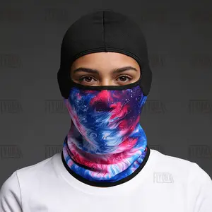 Unisex Fashion Starry Tie-Dye Balaclava, Helmet Liner Inner Cap, Summer Lightweight Cycling Sunshade Mask, Universal Sports Style