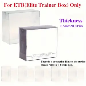5/10PCS For ETB (Elite Trainer Box) Auto Folding Base Plastic Protective Case, 0.5PET Thickness, Trade Card Box