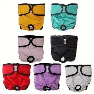 Premium Reusable Female Dog Diapers - Adjustable Closure, Comfortable Fit Design, Breathable Material, Portable Pet Diapers Suitable for All Dog Breeds, Washable Polyester Fiber, Heat-resistant and for Incontinence Care. Sizing Runs Small