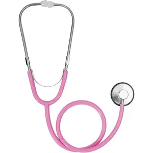 Real Working Nursing Kids Stethoscope, Play Doctor Toy for Toddler Boys Girls, Doctor Nurse Cosplay Costume Accessories, Pink