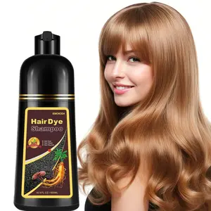 IEMOKODA Blonde Brown Hair Dye Shampoo 3-in-1, Long-lasting & Natural Hair Color Shampoo, Instant Herbal Haircare, Affordable, Effect in Minutes 500ml
