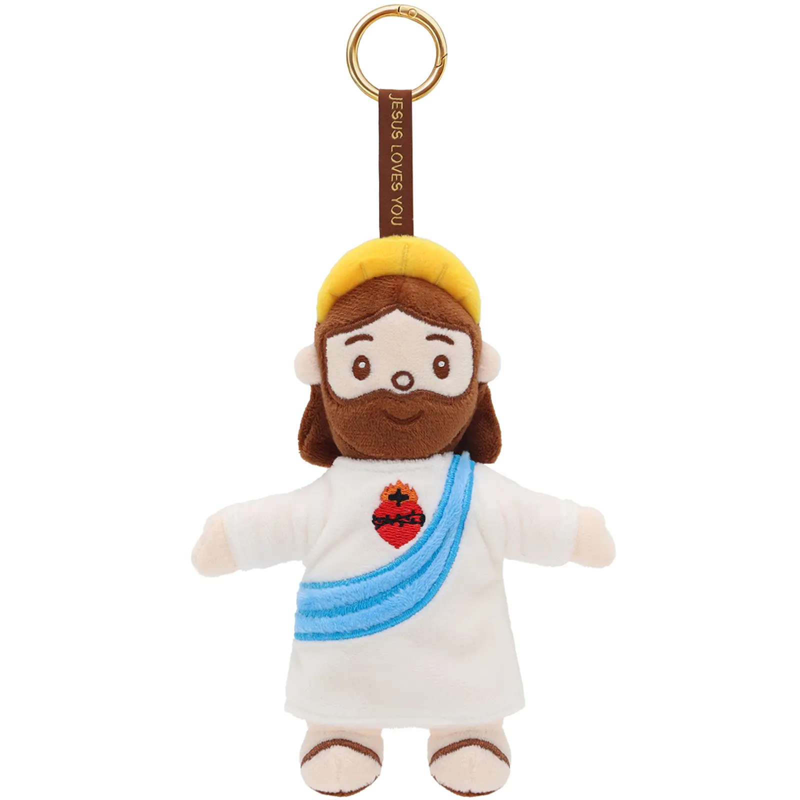 Yelakey Jesus Plush Keychain 6.3" Virgen de Guadalupe Stuffed Doll 2PCS Christian Stuff Plushie for Church Sunday School Religious Easter Baptism Gift with Gift Box tiktokshopbacktoschool