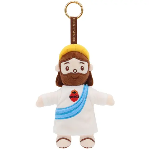 Yelakey Jesus Plush Keychain 6.3" Virgen de Guadalupe Stuffed Doll 2PCS Christian Stuff Plushie for Church Sunday School Religious Easter Baptism Gift with Gift Box