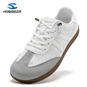 HOBIBEAR Women's Casual Sneakers with Wide Toe Box Breathable Mesh & Synthetic Leather Upper Lightweight Non-Slip Walking Shoe