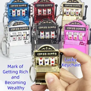 Fashion Style Slot Machine Keychain, Creative Plastic Phone Charm, Unique Bag Accessory, Keychain for Bags, Game Lover's Special Accessory, Lucky Key Ring, Key Fob