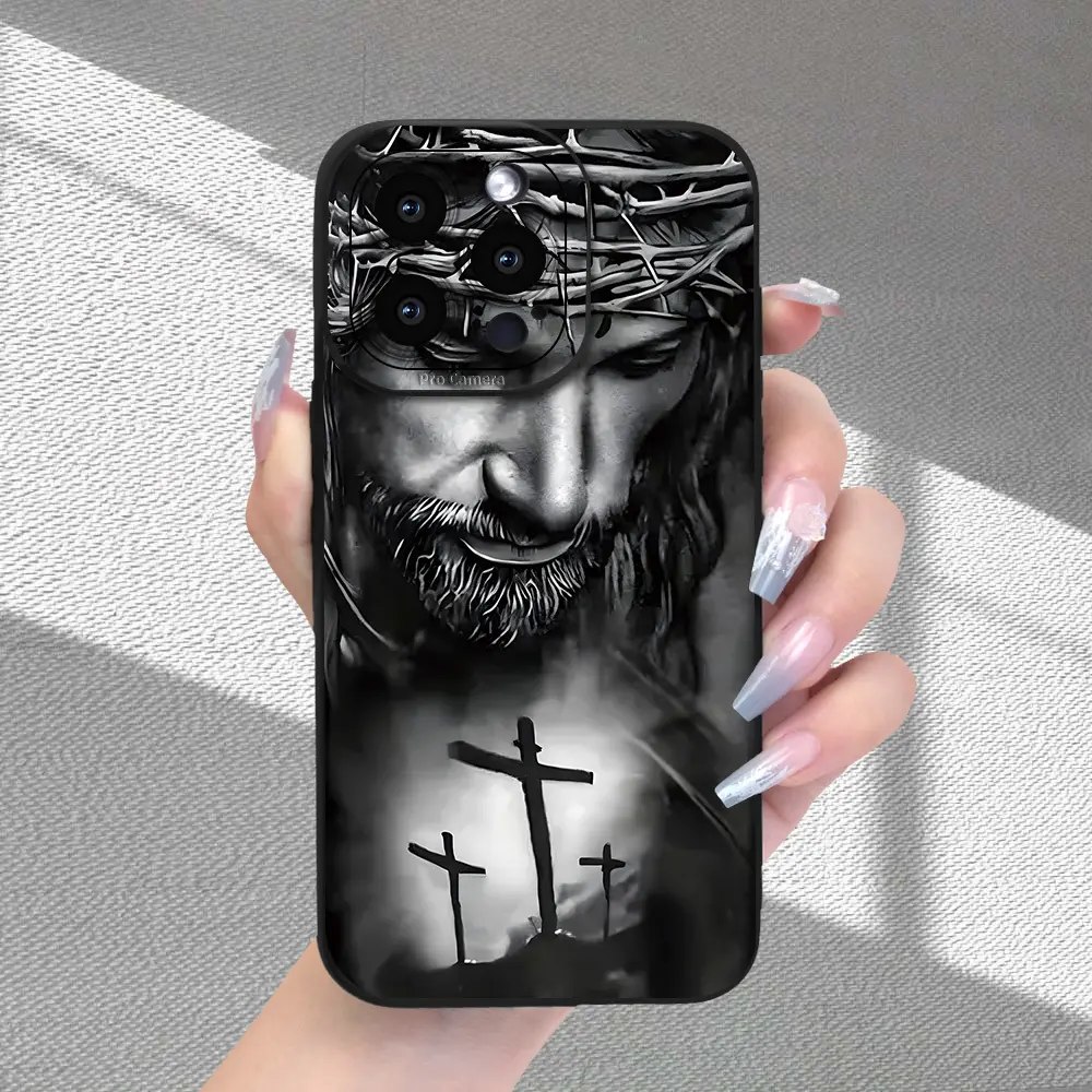 iPhone Premium Matte Feel Mobile Phone Case - Pirate And Cross Pattern Full Lens Protection Shockproof And Drop-Proof - for 16/15/14/13/12/11/X/XR/XS/8/7/SE Mini Plus Pro Max Series