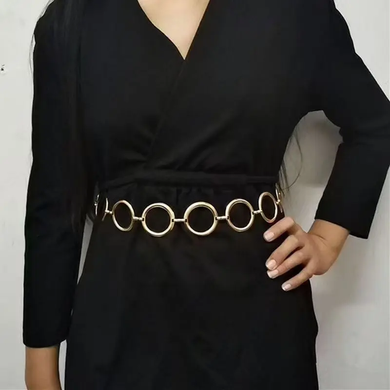 Elegant Fashion Belt for Women - 1 Piece Versatile Circular Waist Decorative Chain in Autumn Fashion Accessories