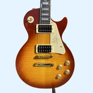 Les Paul sunset Guitar Mahogany body flame maple top Chrome-plated hardware 6 strings  Rosewood fingerboard 22 frets