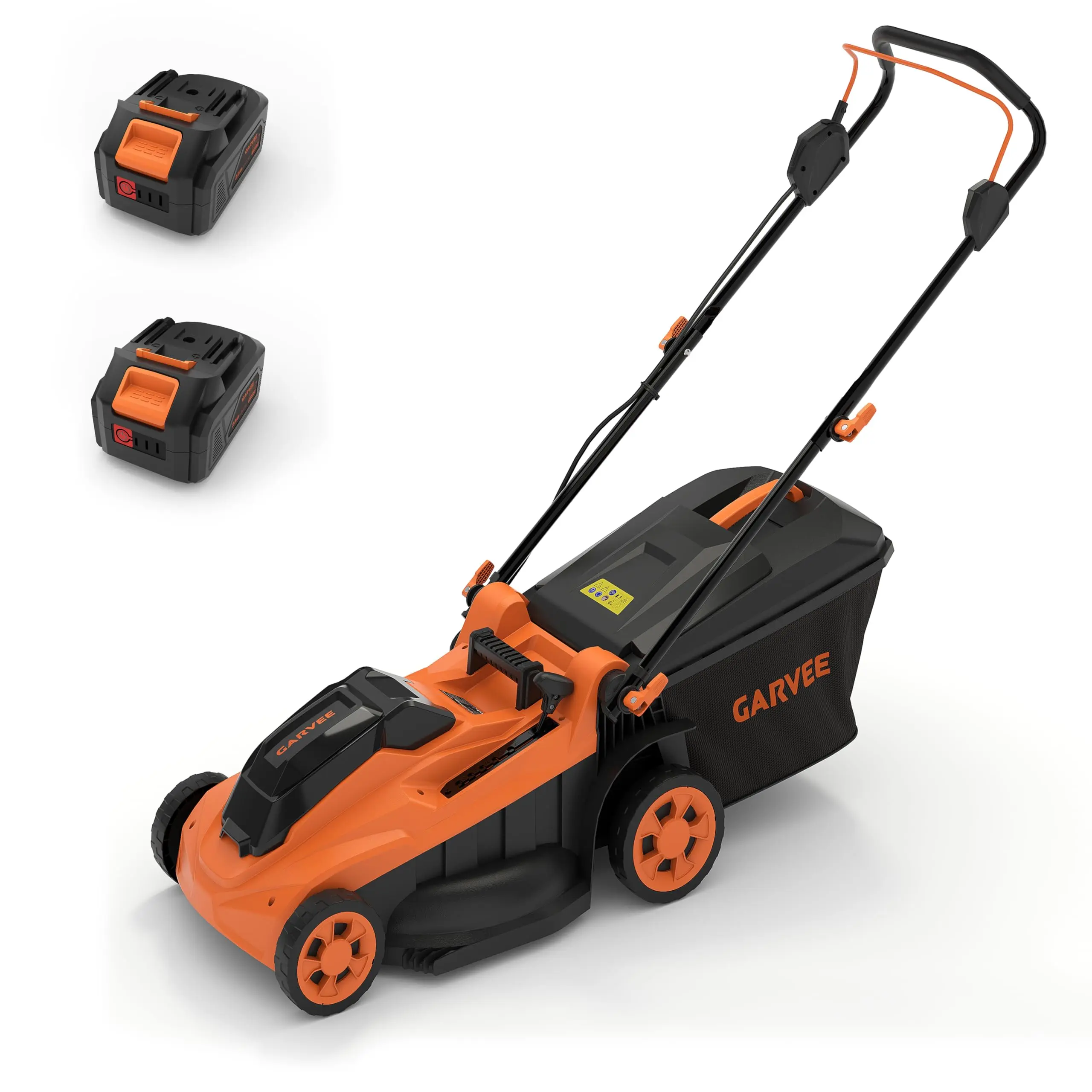2-in-1 Walk-Behind Lawn Mower, Wireless Grass Cutter with Large Capacity Batteries for Garden Use - SummerVibes