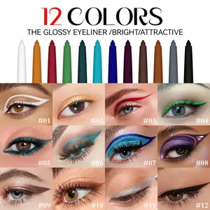 Waterproof Eyeliner Pen, Shimmering Eyeliner Pen, Multicolor Eye Makeup Pen, Eye Brightener Stick, Eye Makeup Tool for Women, Cosmetic