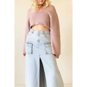 Say Anything Oversized Crop Sweater