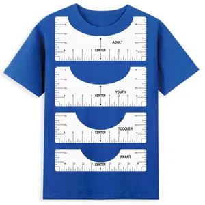 Whubefy T-shirt Measuring Ruler( 10 Inches),Ruler Center Viinyl,4pcs Round PVC Ruler for Heat Pressing,Home use,Sewing Supplies