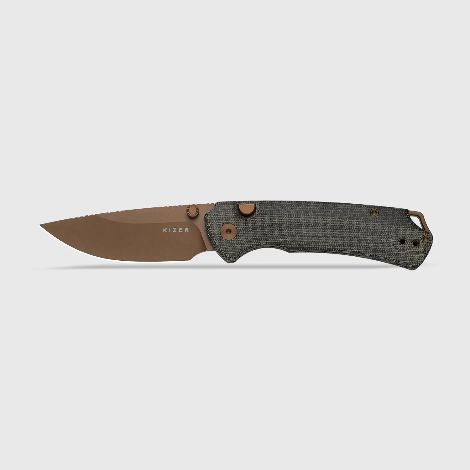 Kizer T1 BD Nitro-V Steel Micarta Handle V3490.2BA2, Camping Chef, Outdoo EDC