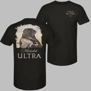 Michelob Ultra – Mallard and Dog T-Shirt – 2-Sided Design – Casual Wear – Cool Graphic Tee – Gift for Beer Lovers and Michelob Ultra Fans Round Neck Classic Clothes Cotton Fabric Soft Tee Crewneck Tshirt
