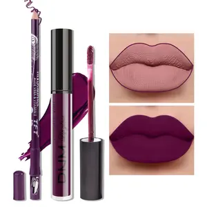 Matte Dark Red Lip Liner and Lipstick Makeup Set - 2 Pcs, Waterproof, Long Lasting, 24 Hours Original Lipstick & Lip Liner Kit