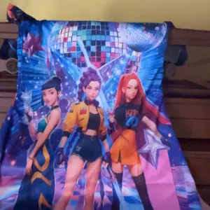 Summer Cyberpunk Style Girls' Knee-Length Dress, Asymmetrical Design Short Sleeve Casual One-Piece, All over Print H-Type