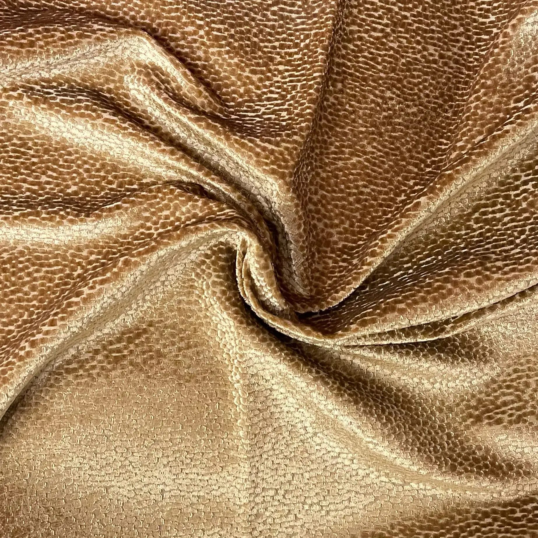 MYKONOS - BEAUTIFUL TONE ON TONE BURNOUT VELVET UPHOLSTERY FABRIC BY THE YARD